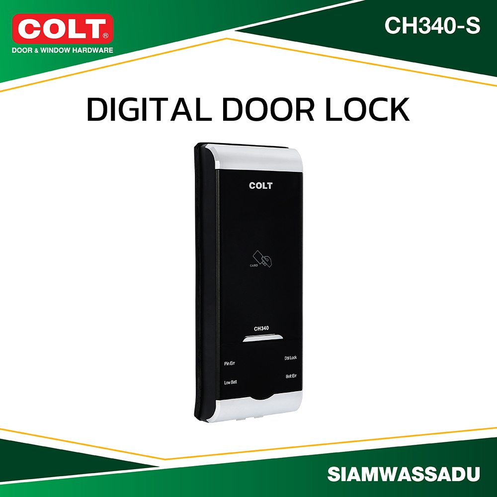 COLT DIGITAL DOOR LOCK ดิจิตอลล็อค กลอนประตูดิจิตอล  รุ่น CH340-S บริการติดตั้งฟรีกรุงเทพฯ
