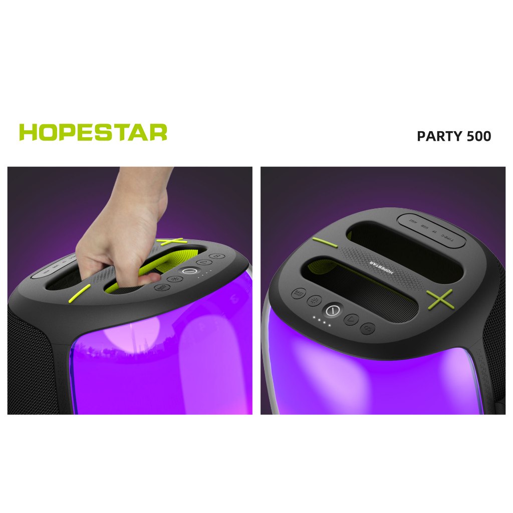 Hopestar PARTY 500 – ลำโพงบลูทูธปาร์ตี้ 100W พร้อมไมค์คู่ไร้สาย ของแท้ประกันศูนย์ไทย 1ปี