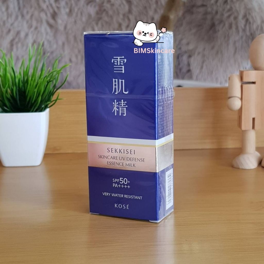 กันแดดสูตรน้ำนม กันน้ำ กันเหงื่อ Kose SEKKISEI Skincare UV Defense Essence Milk SPF50+ PA++++ 60g