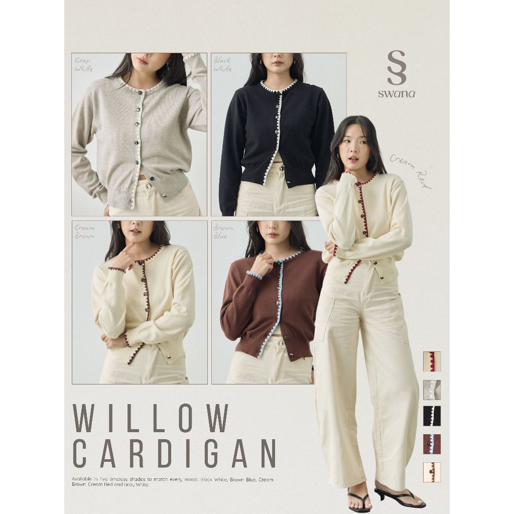 Swana.ss - Willow cadigan S-2XL แค่เสื้อ  เสื้อไหม Cadigan swana