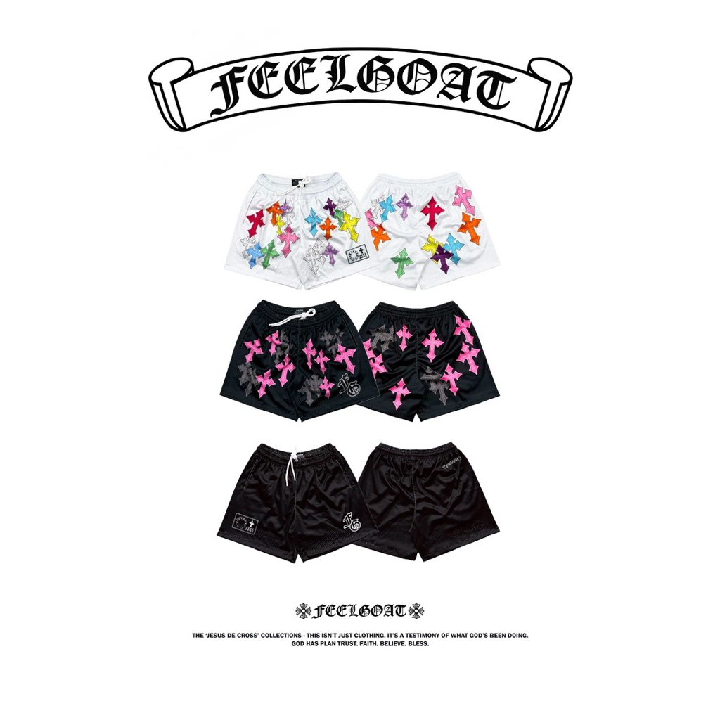 กางเกงขาสั้น กางเกงแฟชั่นแนวสตรีท กางเกงบาส [BAD EDITION]  FEELGOAT CLASSICS NBA PLAYERS RETRO MESH SHORTS