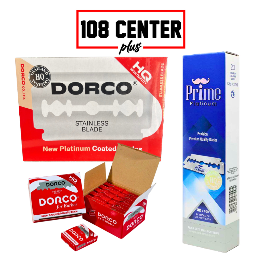 Dorco ใบมีดโกนสองคม สแตนเลสคุณภาพสูง 100 ใบ (ออกใบกำกับภาษีได้)