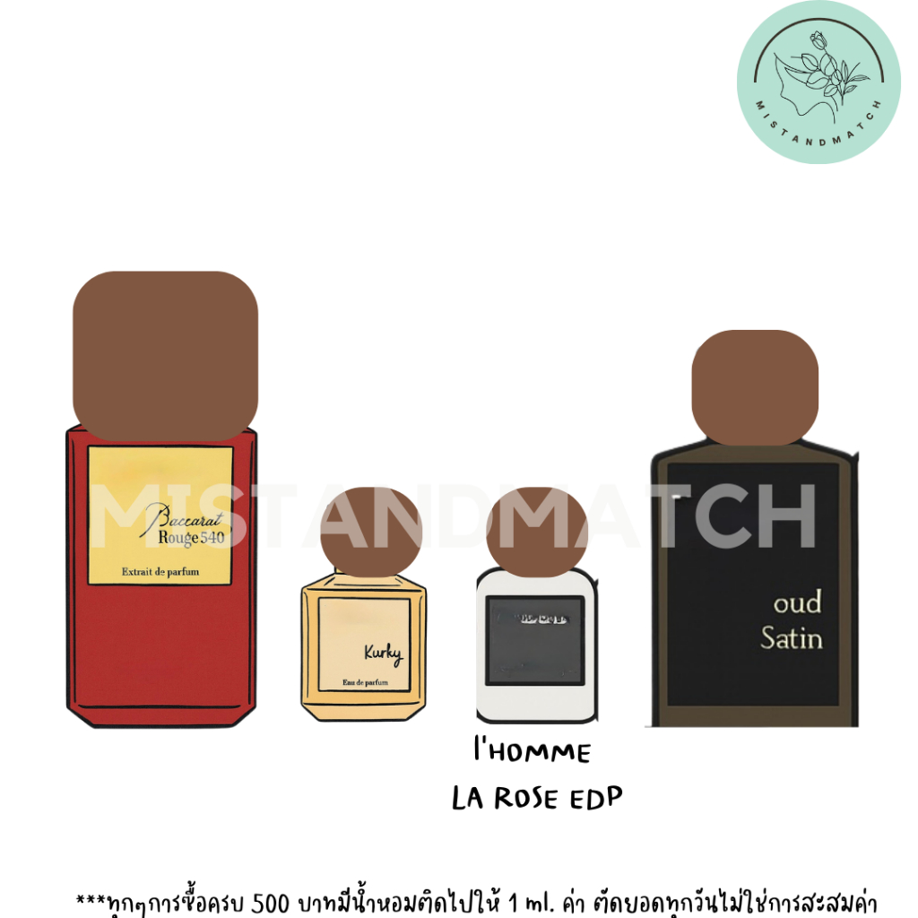 (น้ำหอมแท้แบบหัวสเปรย์) 540 extrait, kurky, Oud Satin mood, l'homme la rose
