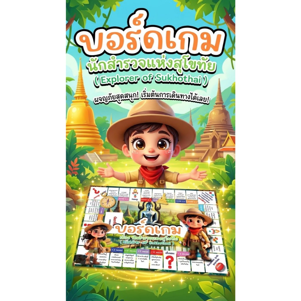 บอร์ดเกม เรื่องนักสำรวจแห่งสุโขทัย A4