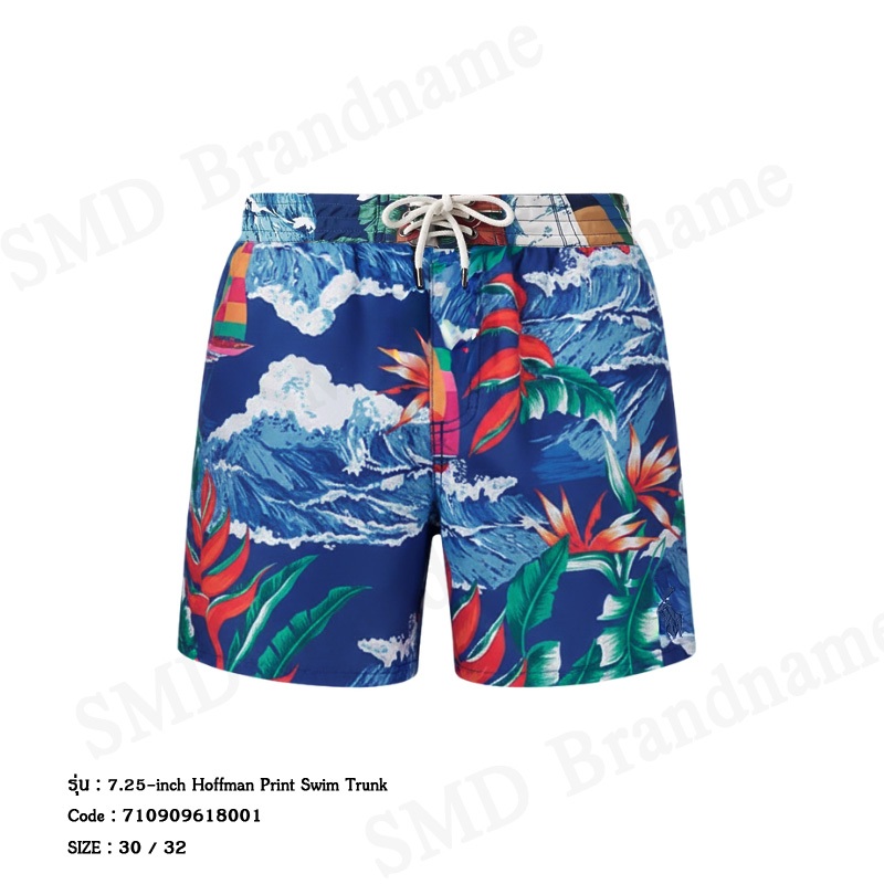 Polo Ralph Lauren กางเกงขาสั้นผู้ชาย รุ่น 7.25-inch Hoffman Print Swim Trunk Code: 710909618001