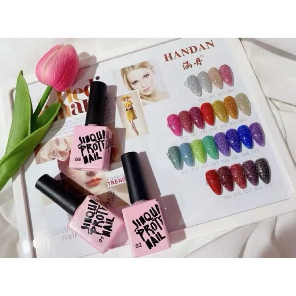 สีกากเพรช แบรนด์ Handan เนื้อแน่นสุด แบบแยกขวดมีให้เลือกมากกว่า 24สี