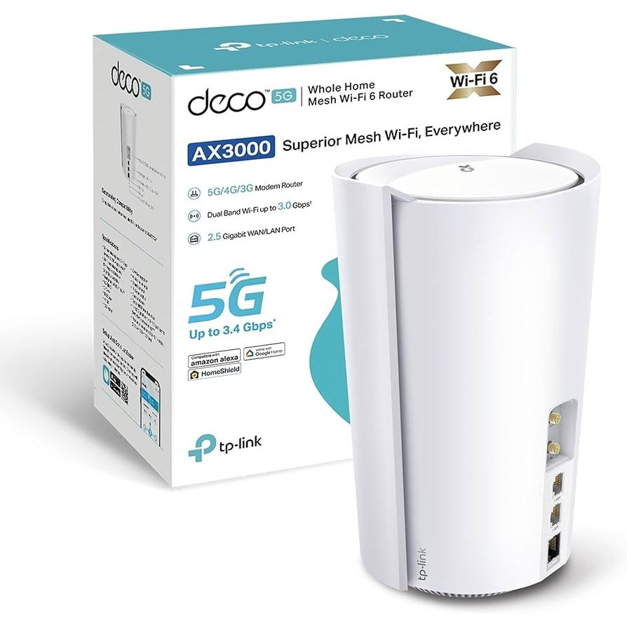 TP-LINK Deco X50-5G AX3000 Whole Home Mesh WiFi 6 Gateway  (เราเตอร์ใส่ซิม 5G)รองรับ Sim ทุกเครือข่า