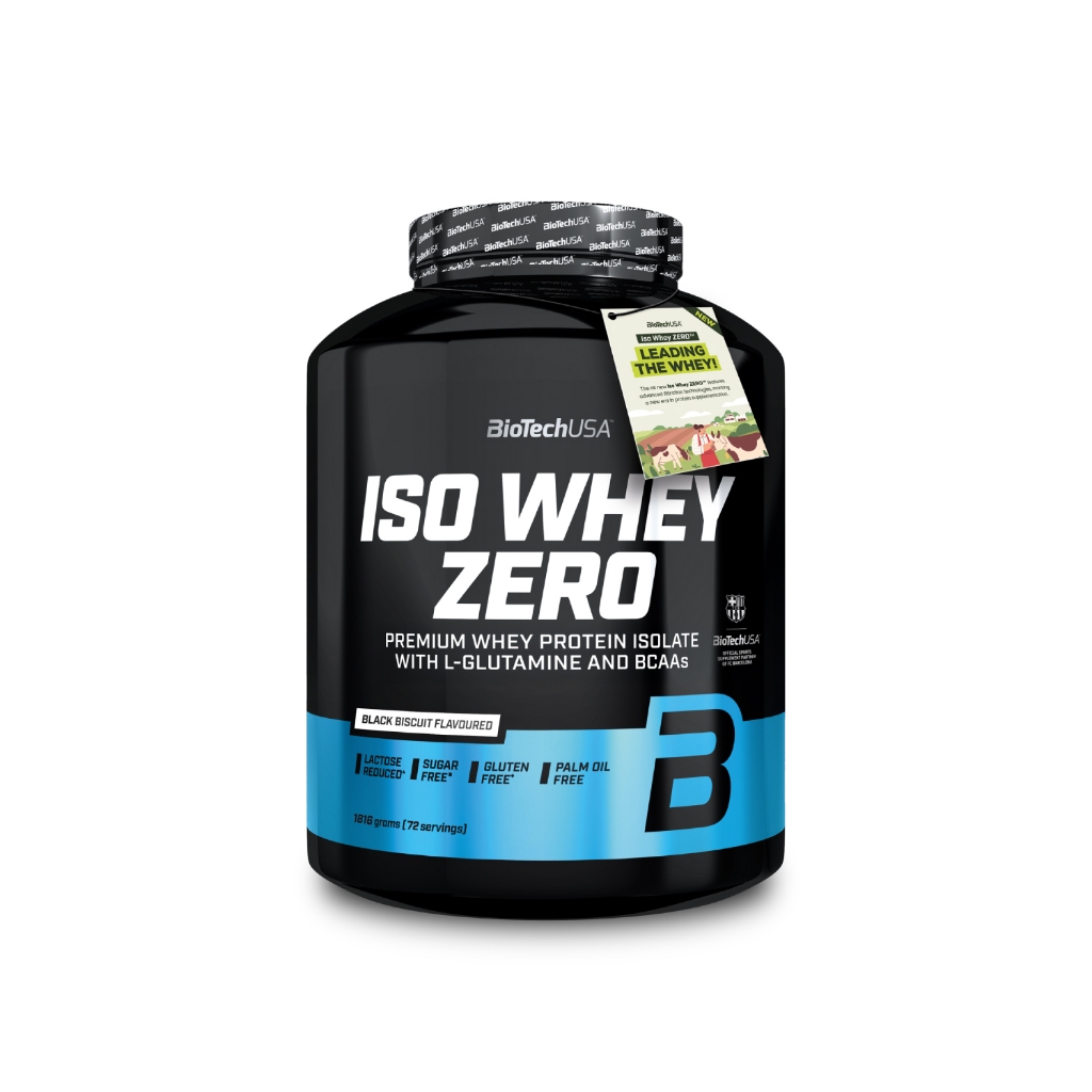 Biotech USA Iso Whey Zero  Black Biscuit โปรตีนเวย์ไอโซเลท  รส แบล็กบิสกิต   ฟิตเนส ลดน้ำหนัก เพิ่มก
