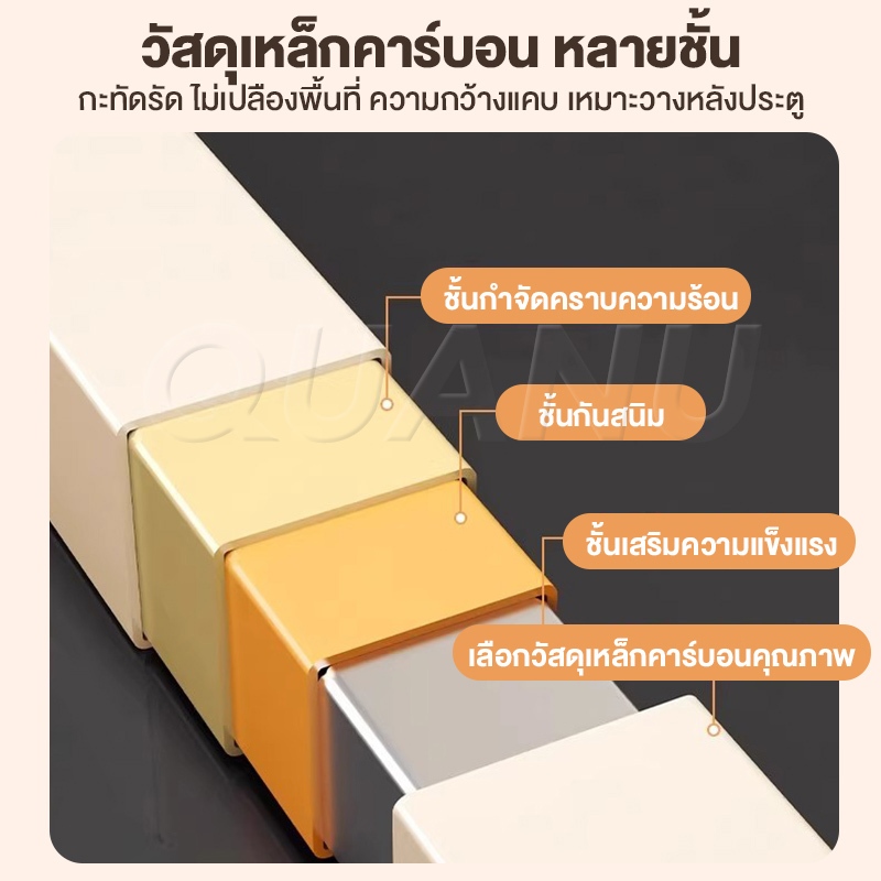 QUANU ชั้นวางรองเท้า ชั้นรองเท้า ชั้นวางรองเท้าแบบเรียบง่าย การออกแบบแบบพับได้ กันน้ำและกันสนิม ติดตั้งง่าย ทนทาน รูปที่ 5