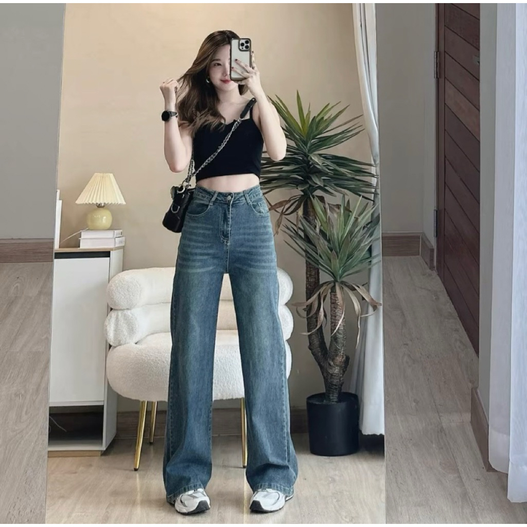 ส่งต่อ กางเกงยีนส์ ขากระบอกใหญ่ Seasoning รุ่น OG