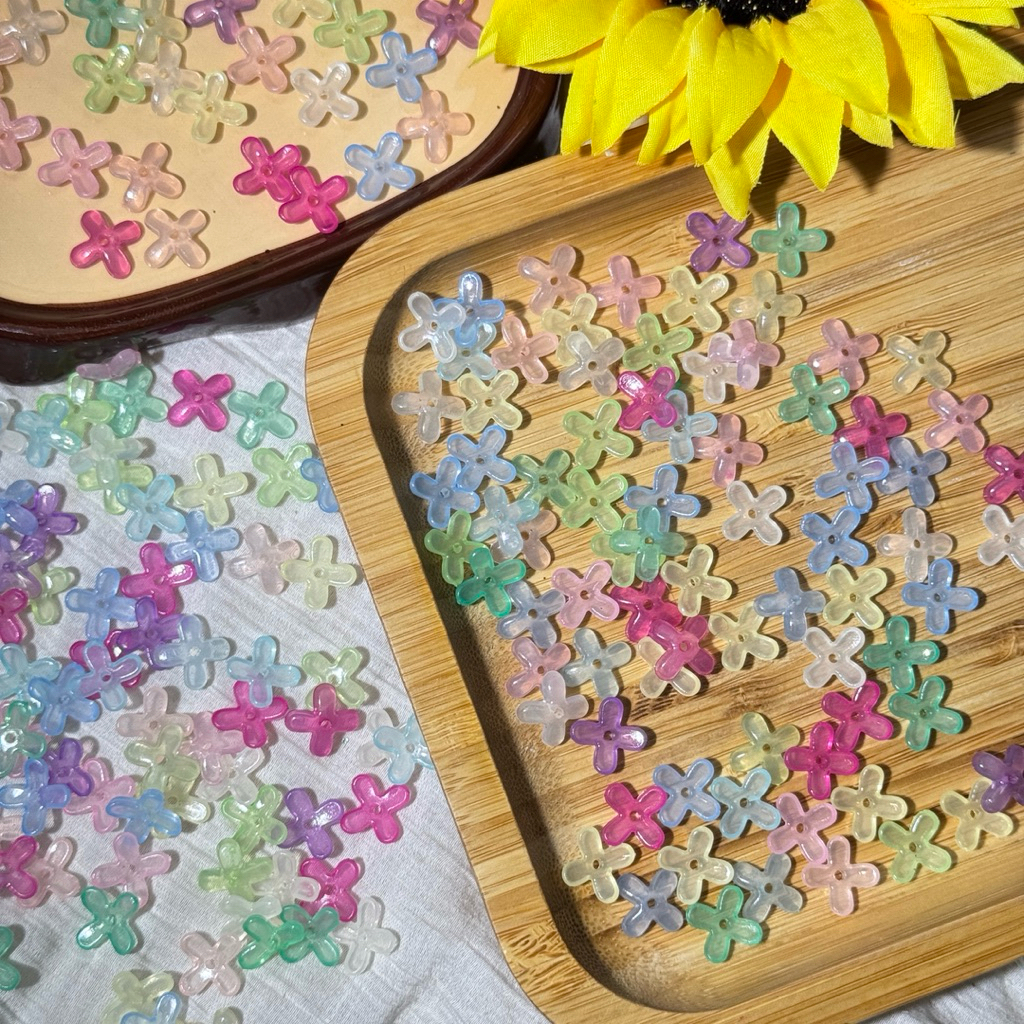 ดอกเข็มคละสี พาสเทล 10มิล 50ชิ้น DIY