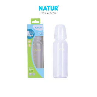 NATUR เนเจอร์ ขวดนม ขวดนมเด็ก ขวดนมสไมล์คอแคบทรงกลม 8oz