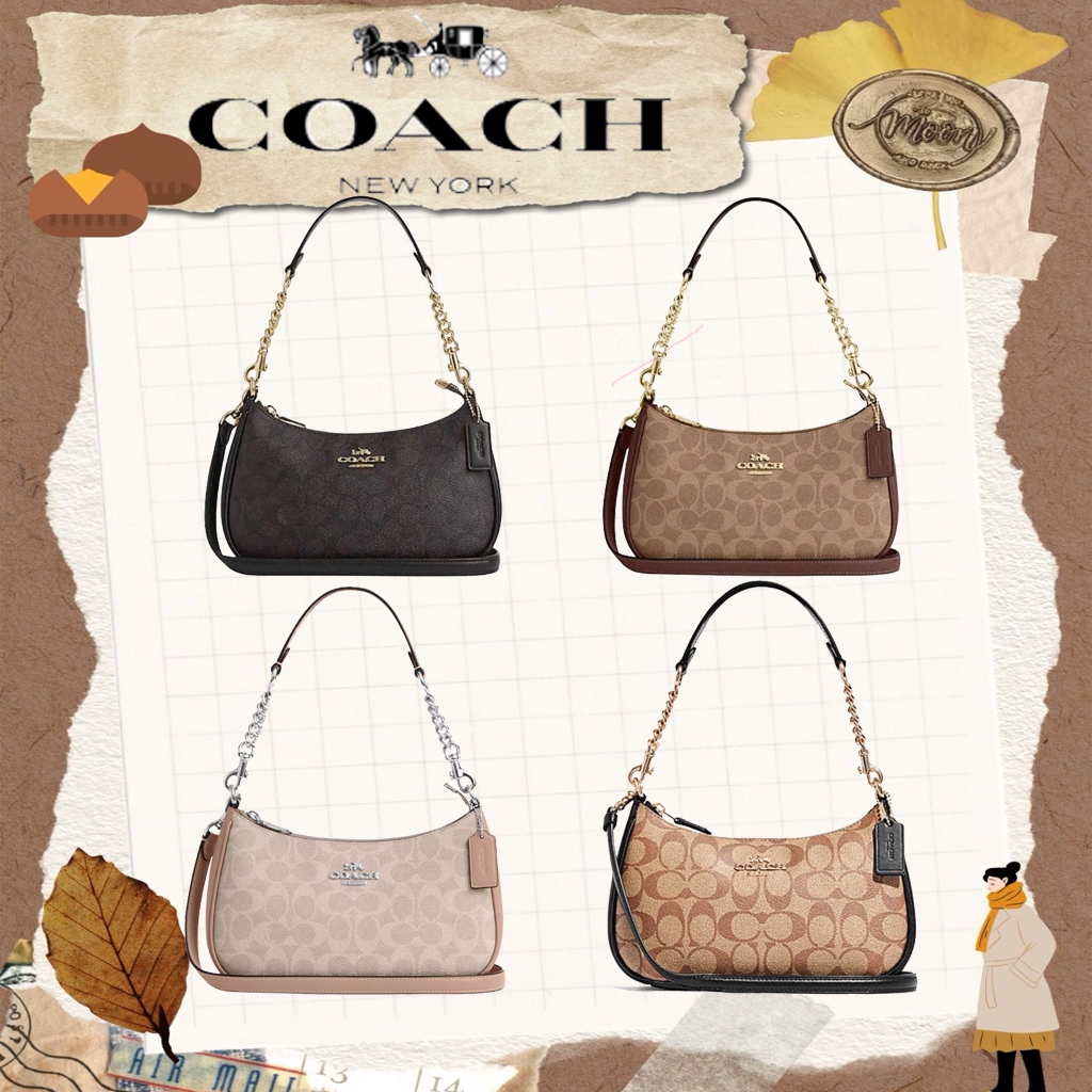 [รับประกันสินค้าแท้ 100 %]COACH Teri 24 ผู้หญิงคนใหม่กระเป๋า CV933-IMXAQ/CV933-IMXHE/CV933-SVPWH/CA5