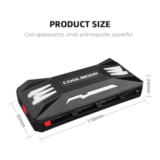 Coolmoon RGB Cooling Controller 4Pin PWM 5V 3Pin ARGB กล่องควบคุมพัดลมระบายอากาศ สำหรับคอมพิวเตอร์ มีแม่เหล็ก