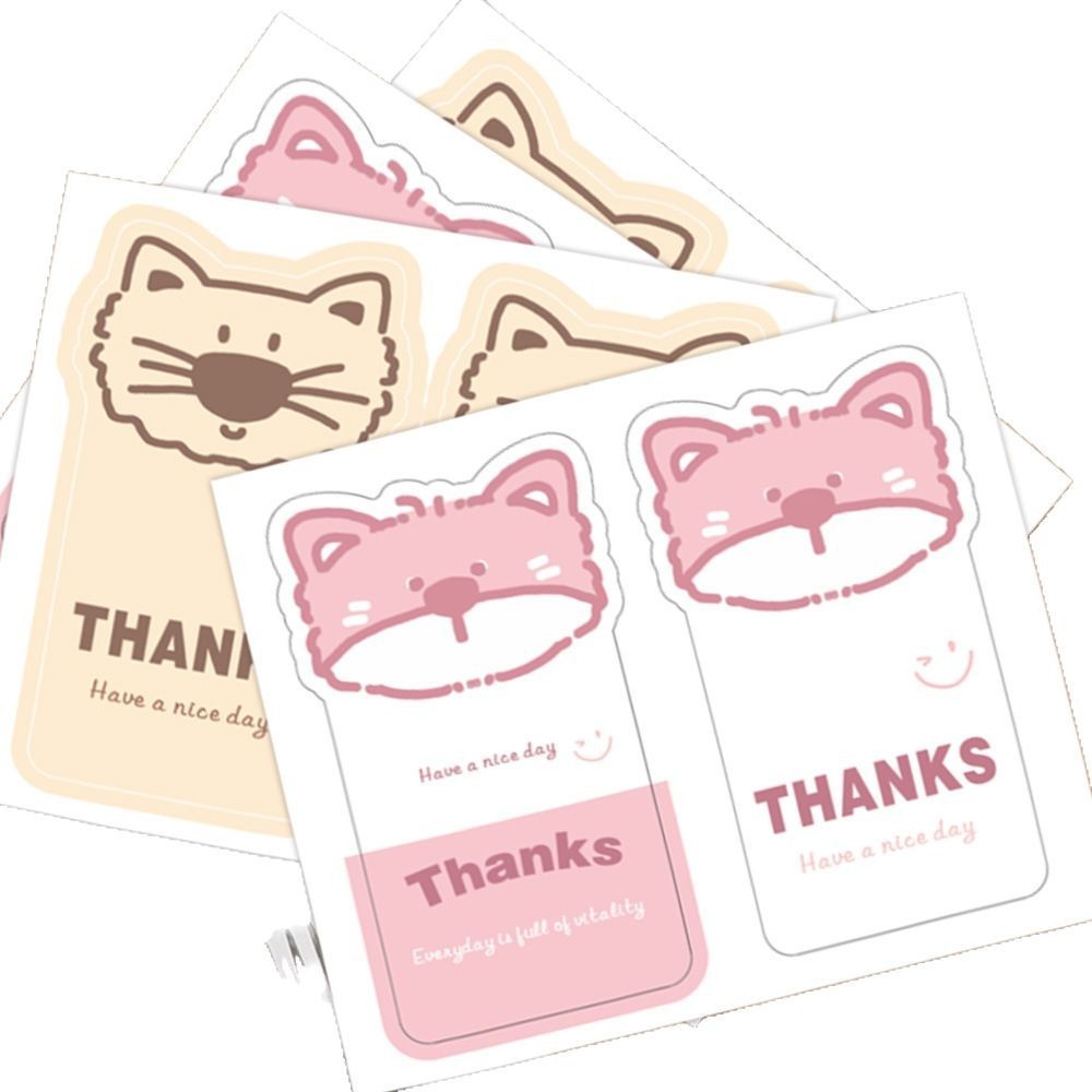 🇹🇭💥50ชิ้น/แพ๊ค💥สติ๊กเกอร์ 6x15cm แมวเหมียว^^ตกแต่งกล่องขนม ของขวัญ ขอบคุณลูกค้า✨Sticker แมวเหมียว✨💞💗 - รูปที่ 3