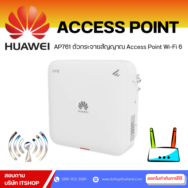 Huawei eKit รุ่น AP761 ตัวกระจายสัญญาณ Access Point Wi-Fi 6 Outdoor 2+4 Dual bands รับประกัน 3 ปี