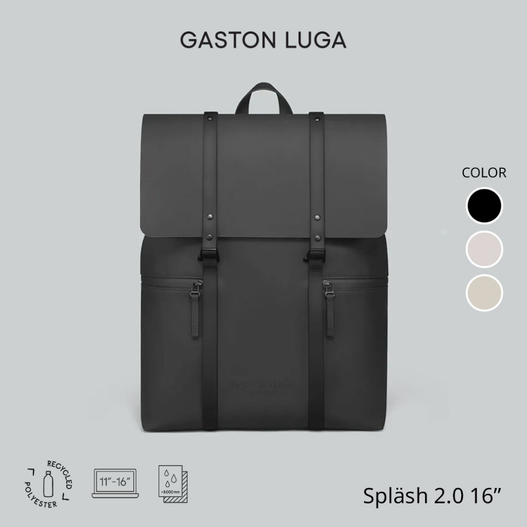 Gaston Luga Splash 2.0 กระเป๋าโน๊ตบุ๊ค 13นิ้ว 16นิ้ว กระเป๋าเป้ กันน้ำ [ส่งจากไทย]
