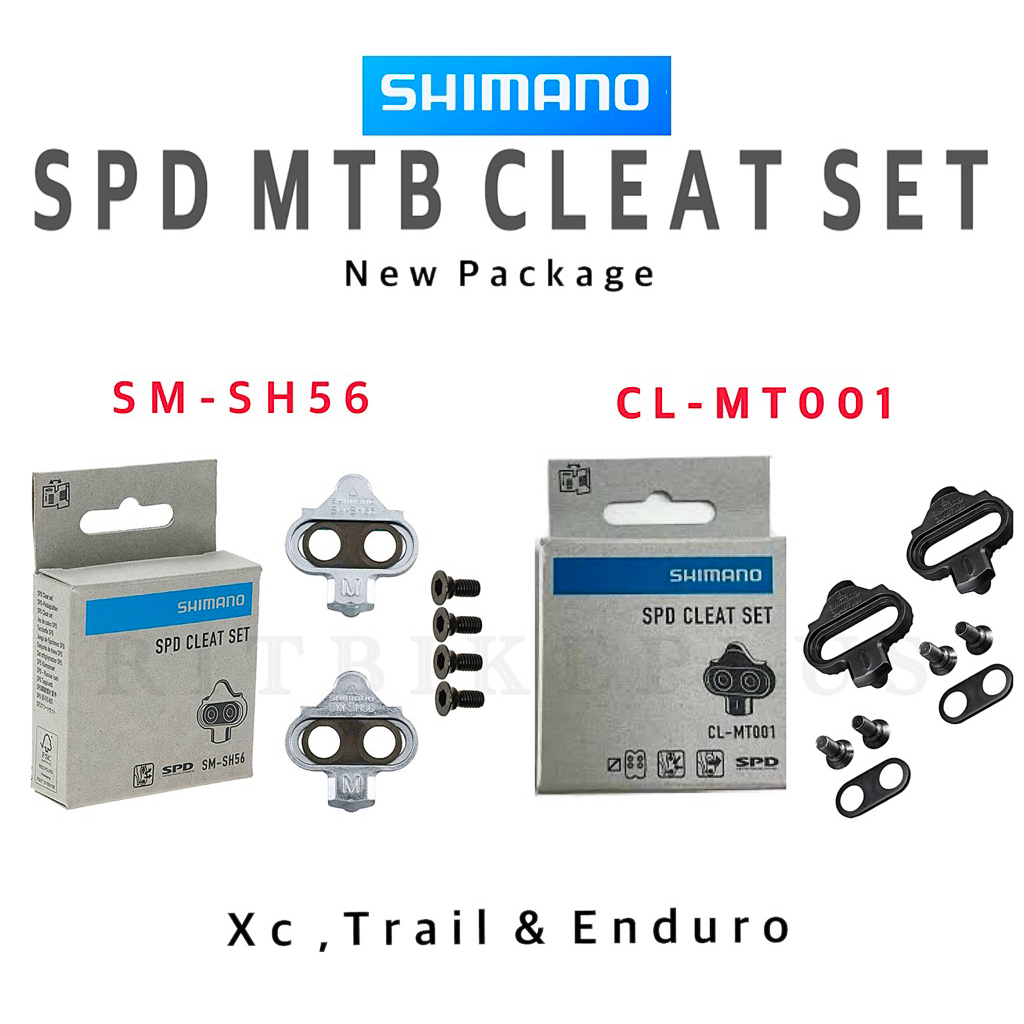 New2025 แผ่นคลีทเสือภูเขา SHIMANO รุ่น SM-SH56 & CL-MT001 แพ็คเกจใหม่(ลดโลกร้อน)(ของแท้บริษัท)