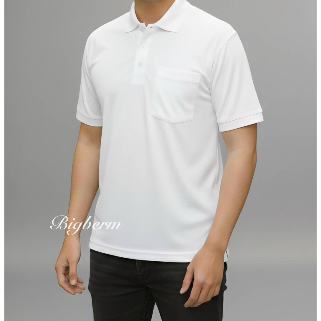 เสื้อโปโล Active ผู้ชายอ้วน ไซส์ใหญ่ XL-5XL รอบอก 48”-64” - รูปที่ 2