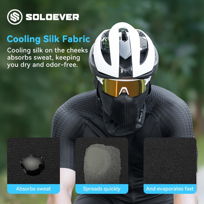 SOLOEVER โม่งคลุมหัว UP ป้องกันแสงแดด UV400 หน้ากากเต็มใบตาข่าย ระบายอากาศได้ดี — صورة 6