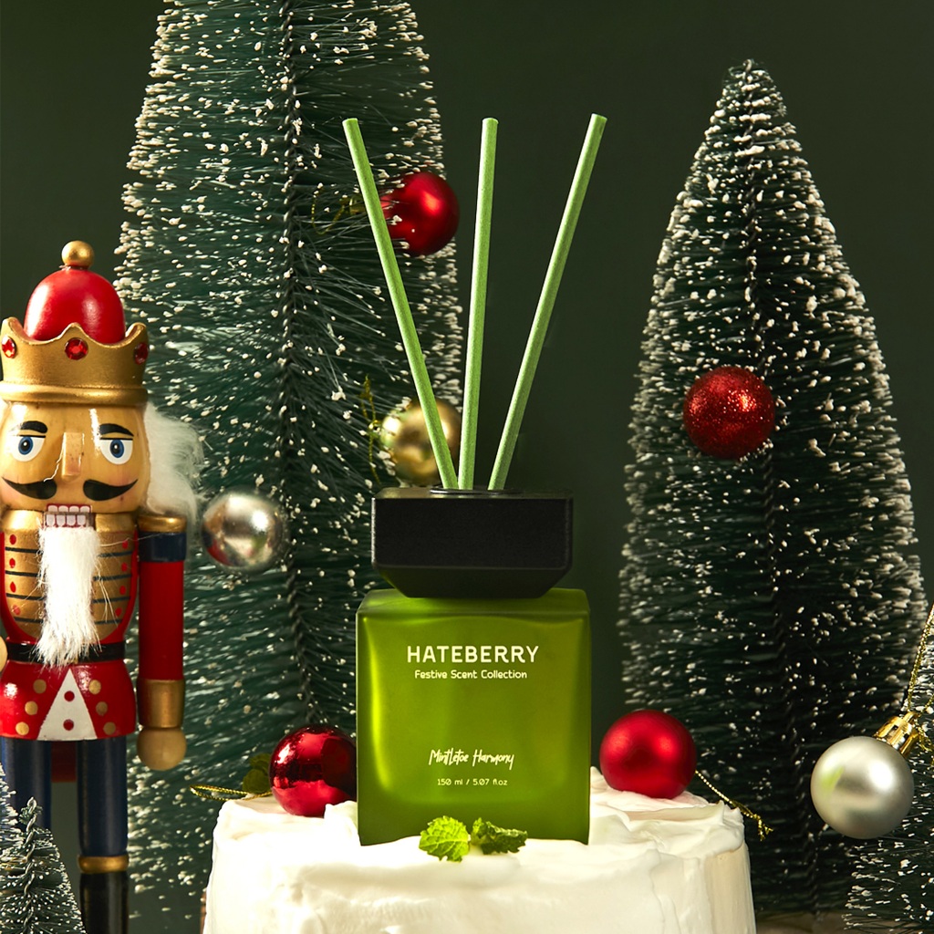 HATEBERRY SCENT ก้านไม้หอมปรับอากาศ กลิ่น Mintletoe Harmony ขนาด 150 มล.