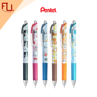 Pentel Energel ปากกาเจล หมึกน้ำเงิน 0.5mm ลายกระต่าย รุ่น BLN75RB Rabbit / ด้าม