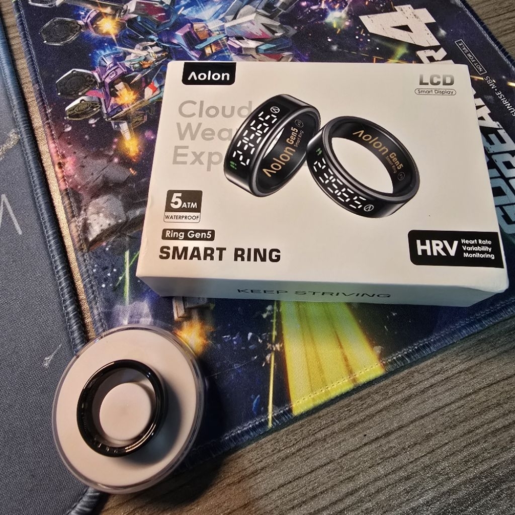 Aolon Ring Gen 5 Smart Ring LCD หน้าจอ IP69K แหวนอัจฉริยะ (มือ2)