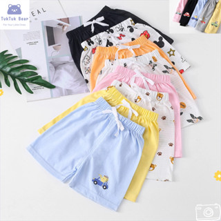 กางเกงเด็ก กางเกงขาสั้นเด็ก เอวยางยืด ลายการ์ตูนน่ารัก ใส่ได…