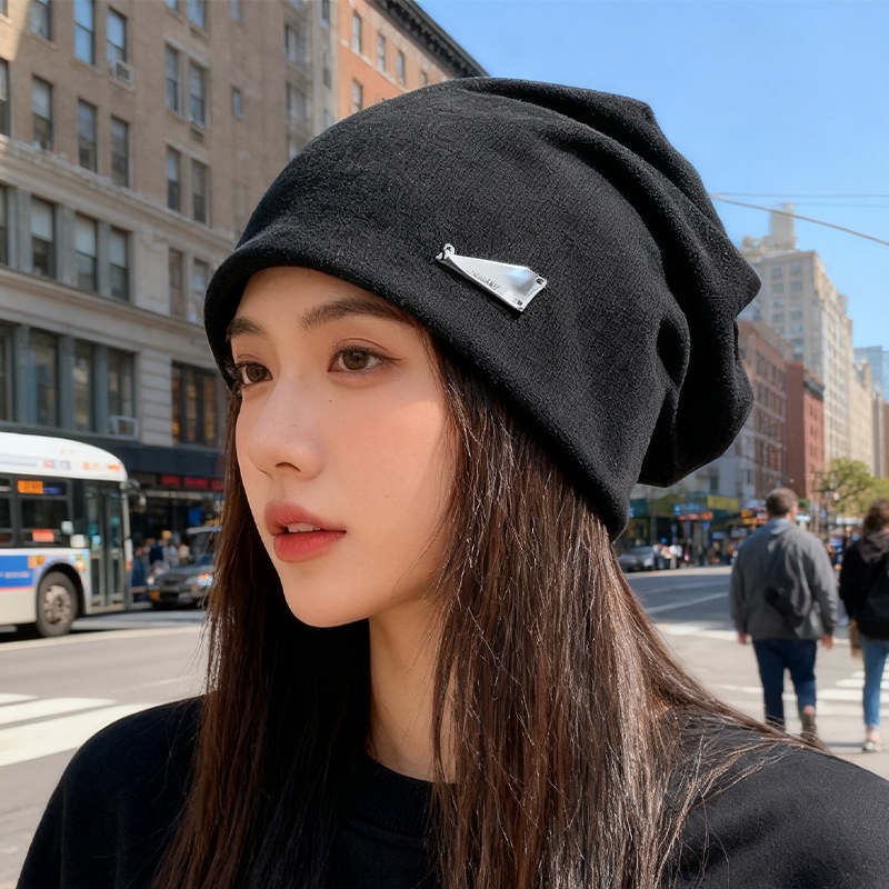 ส่งเร็วจากไทย🚚หมวกแฟชั่นกันลมกันหนาวทรงหลวมรอบศีรษะใหญ่หมวกซ้อนกันหมวกนุ่มระบายอากาศได้ดี-Kirinaya - รูปที่ 2