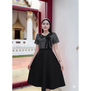 PIRA DRESS เดรสผ้าฝ้าย ทอลาย งานอัดกาวทั้งชุด