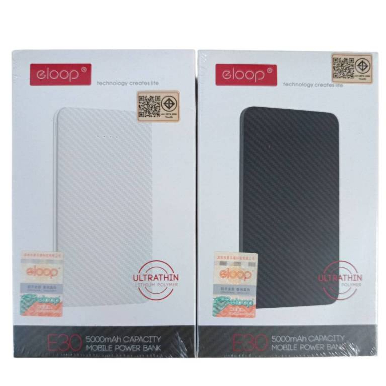 ของแท้ 100%Eloop E30 Powerbank 5000mAh 10W สินค้ามีสีขาว และสีดำ