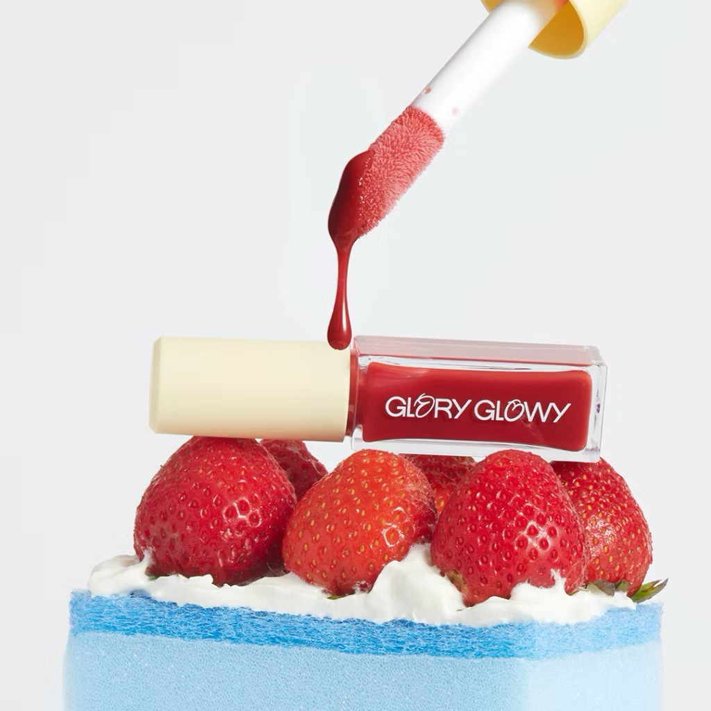 ส่งต่อ (พร้อมส่ง) GLORYGLOWY GLASS SHINE LIP OIL 9G สี01 Poppy