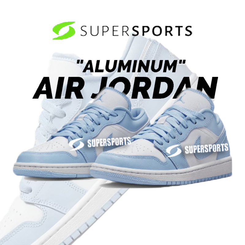 🌸ประกันของแท้🌸Air Jodan 1 Low "Aluminum" รองเท้าผ้าใบหุ้มส้นต่ำ แบบยูนิเซ็กส์ DC0774-141