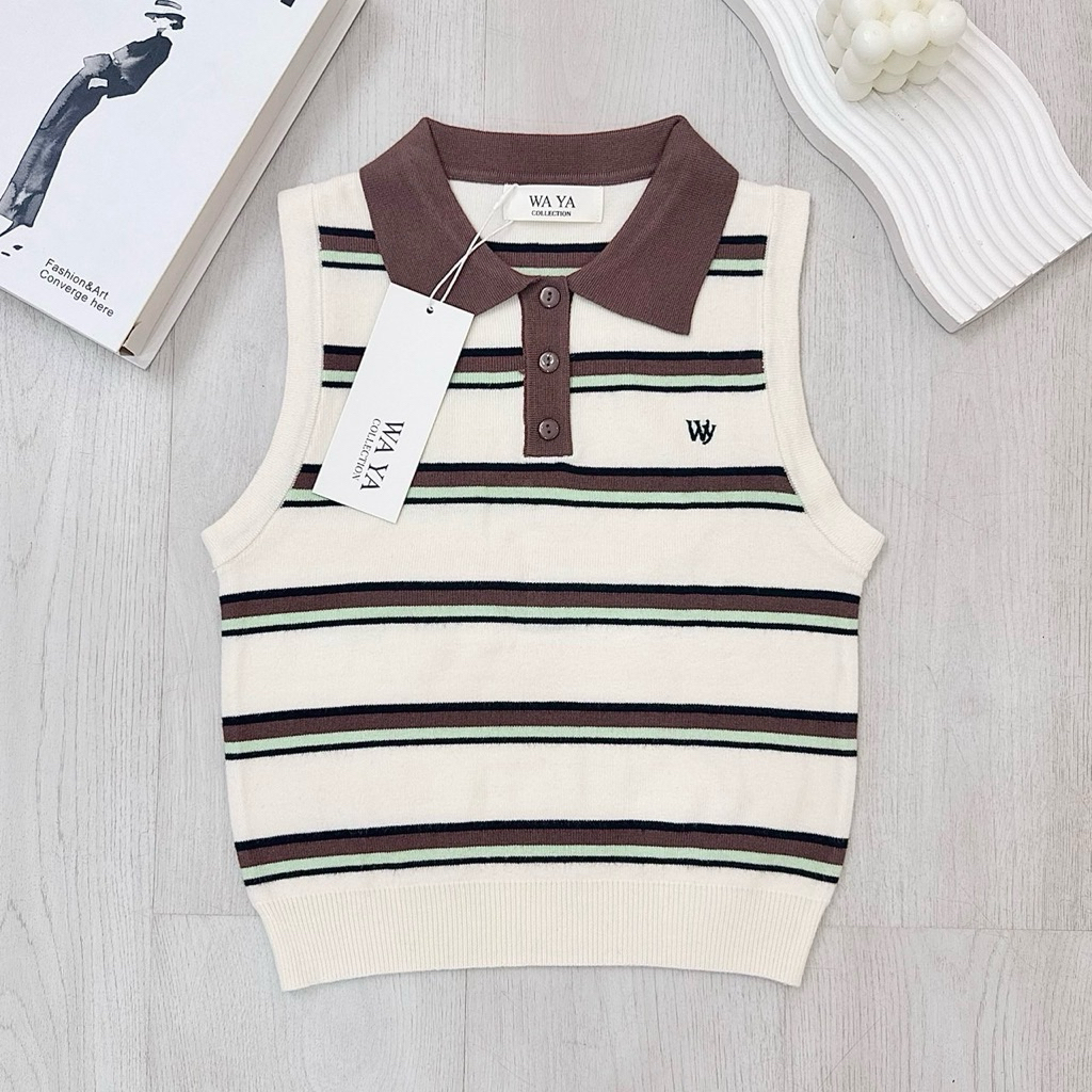 WAYA เสื้อไหมพรมลายริ้ว