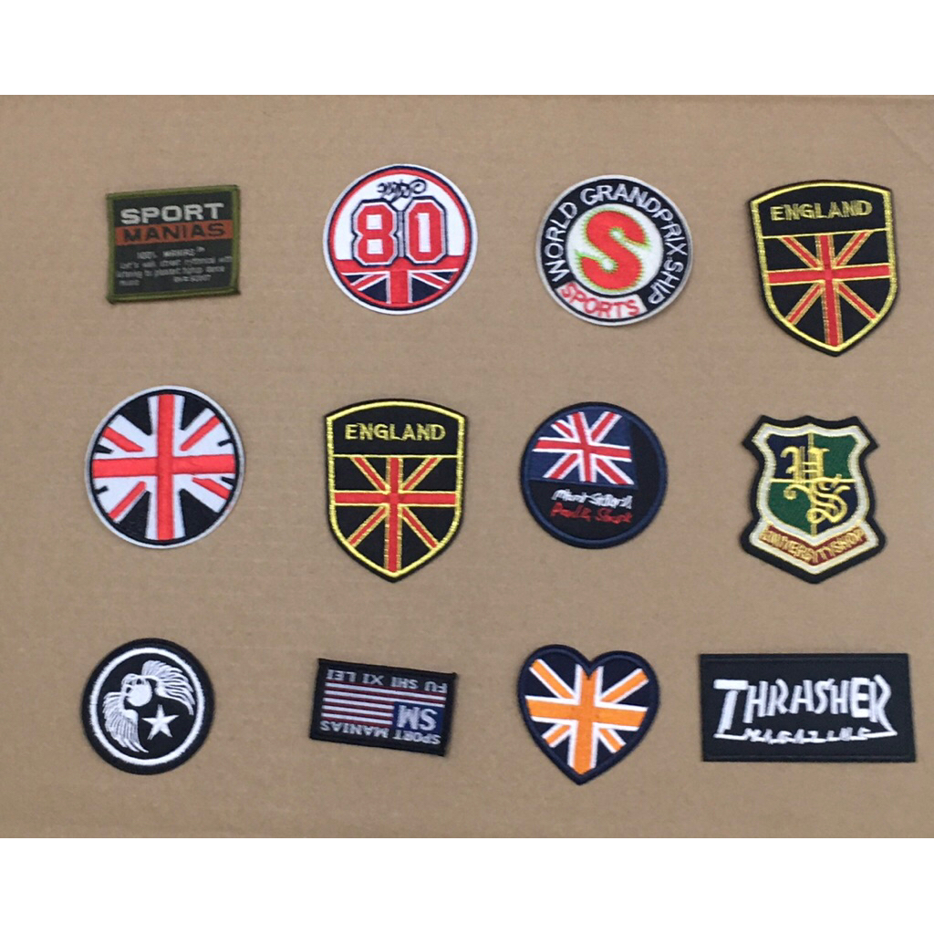 D10*โลโก้ ติดผ้า ตัวรีดติดเสื้อ  DIY  เย็บติดเสื้อ ติดกางเกง เย็บติดหมวก ติดกระเป๋า รองเท้า ปะเสื้อผ้า งานปัก