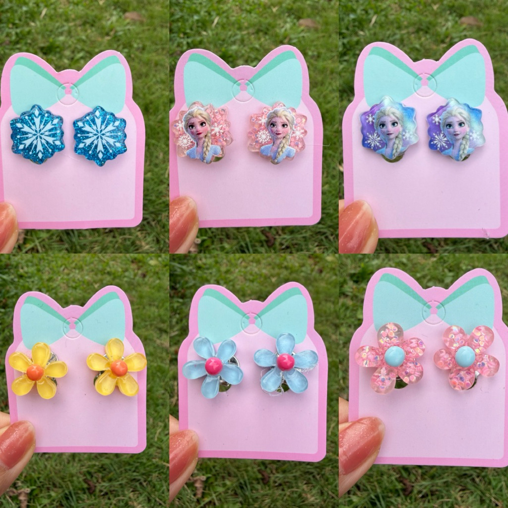 ตุ้มหูเด็ก,ต่างหูแบบหนีบ,ส่งจากปทุมธานี(ลายเยอะกว่าในรูป)แถมซิลิโคนกันเจ็บทุกคู่ - รูปที่ 5