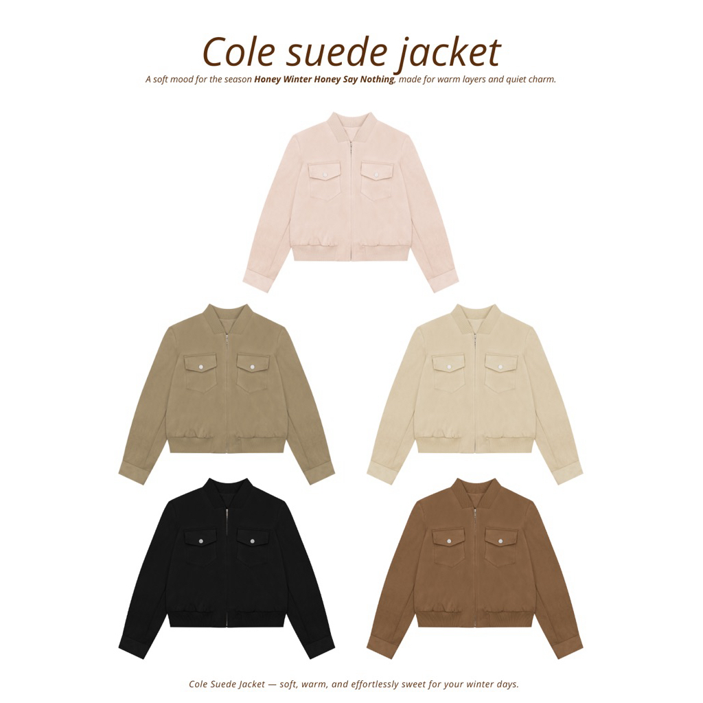 MALISTA - Cole suede jacket เสื้อคลุมหนังกลับ