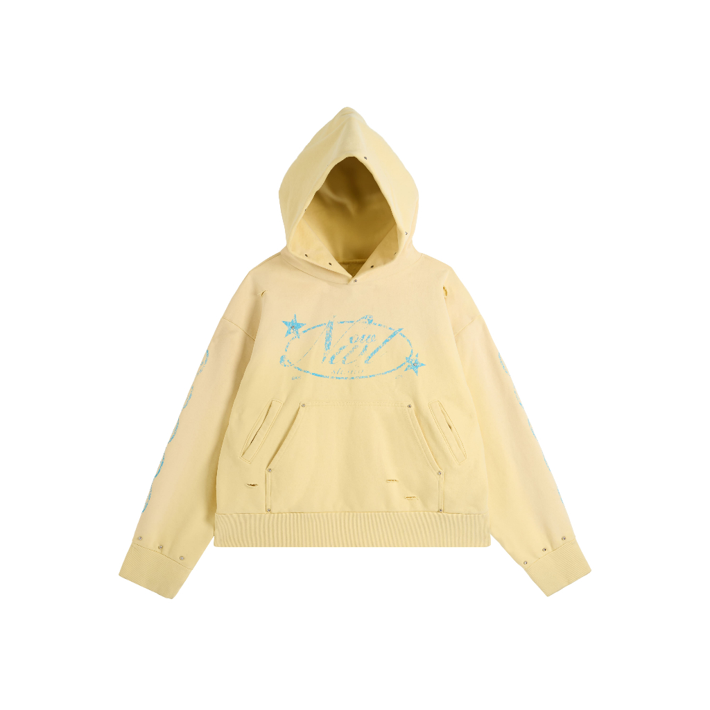 44TEES 27 Hoodie Yellow Faded เสื้อฮูดดี้
