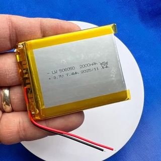 อุปกรณ์จัดเก็บพลังงาน ลิเธียมโพลิเมอร์ Li-Po ขนาด 3.7V 103450/2000mAh,506050/2000mAh 2สาย