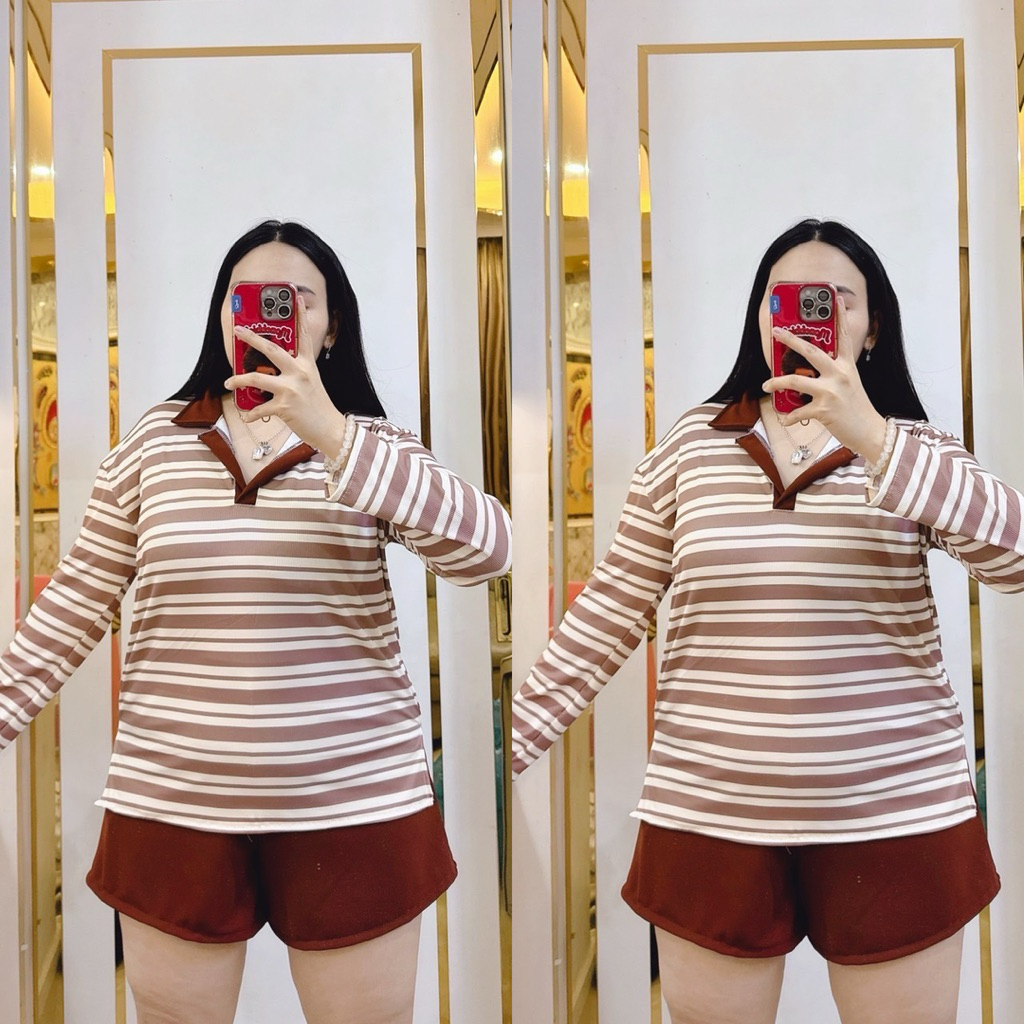 C50-S3S1🎄❤️ เซตคอปกแขนยาว ขนาดของชุด อก44-50 เอว30-44สะโพก50 ค่ะ