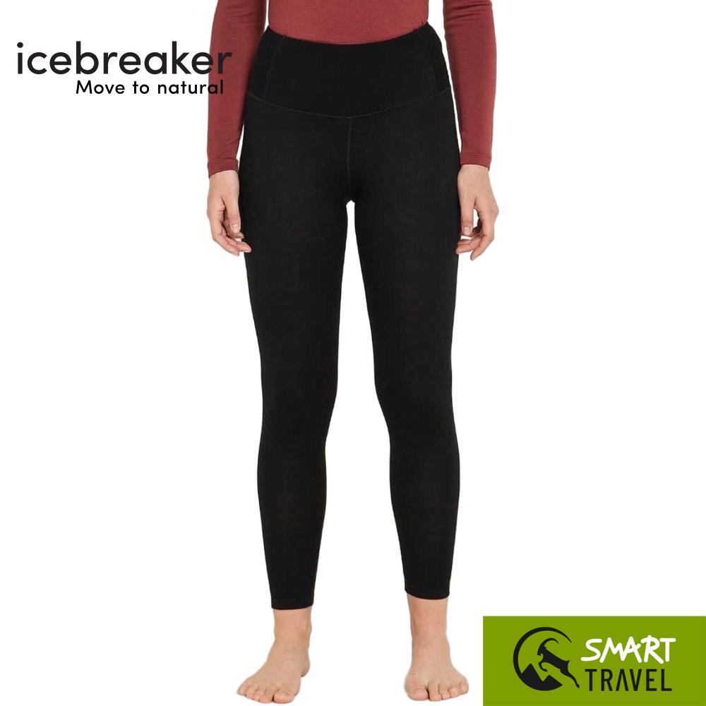ICEBREAKER W 260 TECH HRISE LEGGINGS กางเกงเบสเลเยอร์ ขายาว Base Layer Merino Wool 100% สี BLACK