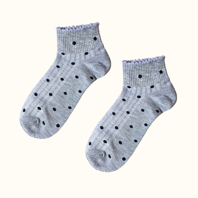 🖤⚪ ถุงเท้าข้อสั้น โทนขาวดำแมชกับชุดง่าย คอลเลคชั่น “Black Spot” ⚪🖤 - รูปที่ 5