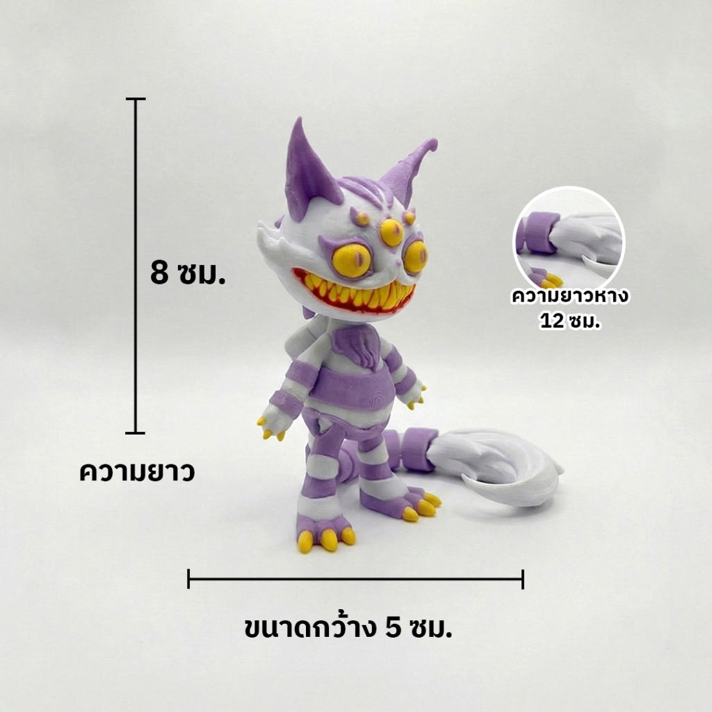 Creepy Cute Collection! ของเล่นฮาโลวีน 3D พลาสติก ขยับข้อต่อได้ ฟิกเกอร์โมเดล ตั้งโชว์ ตกแต่งบ้าน - รูปที่ 3