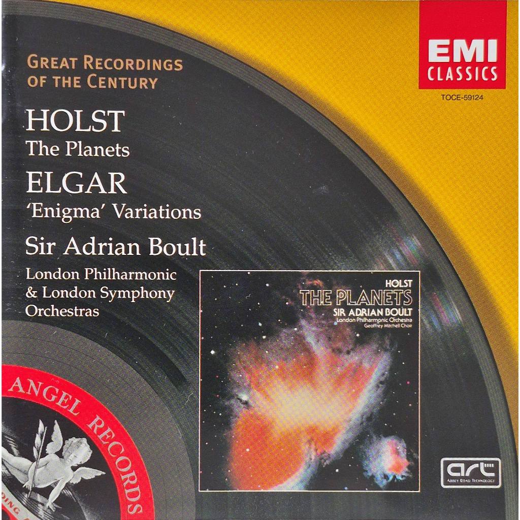 Used CD,Holst The Planets  Elgar Enigma Variations - Sir Adrian Boult (A+)(Classical)(instrumental)(