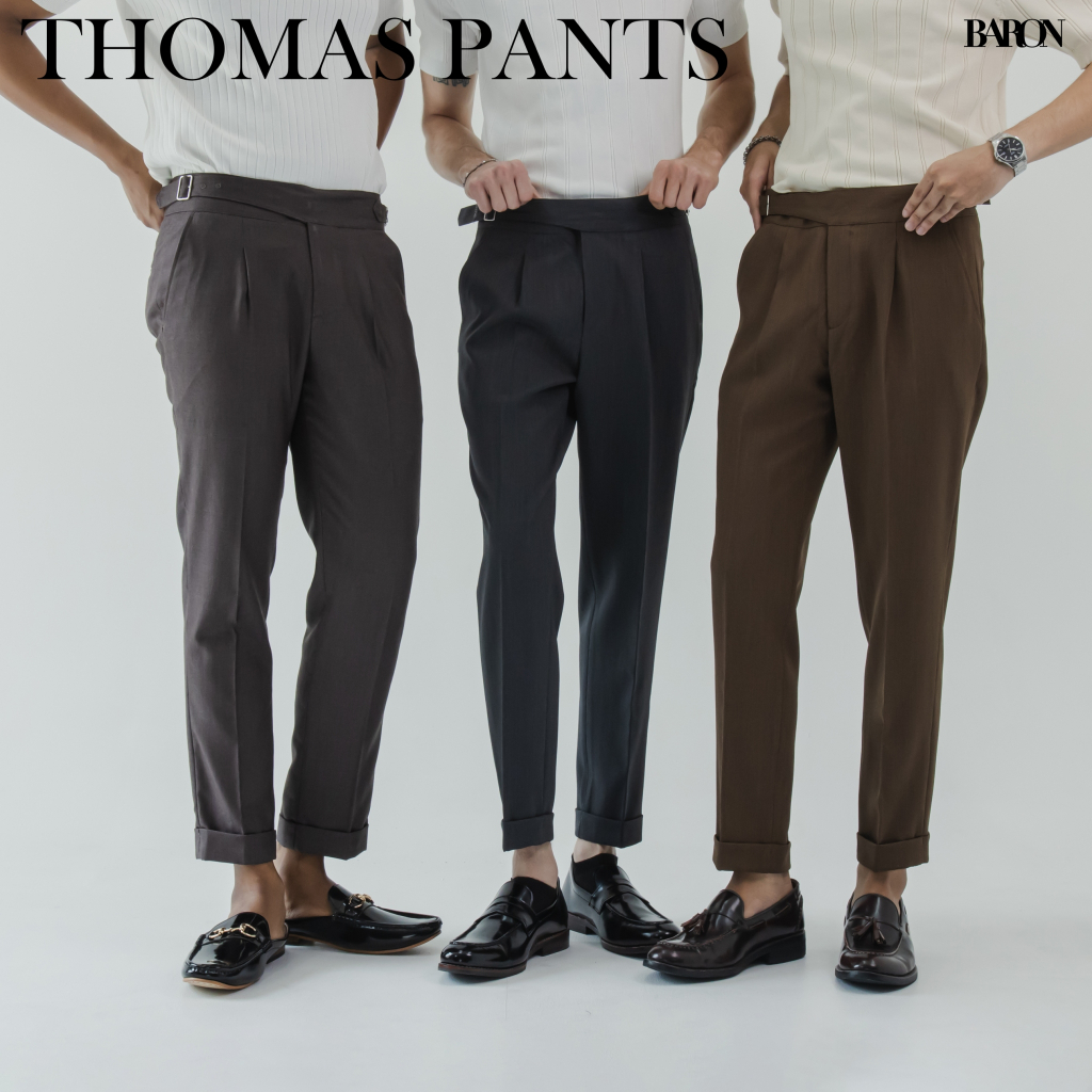 BARON THOMAS Trousers [Signature series] กางเกงขากระบอกตรงเอวสูง