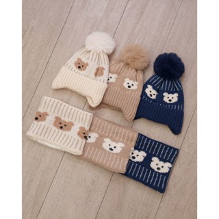 KH010 - Bare Bear Scarf and Beanie set