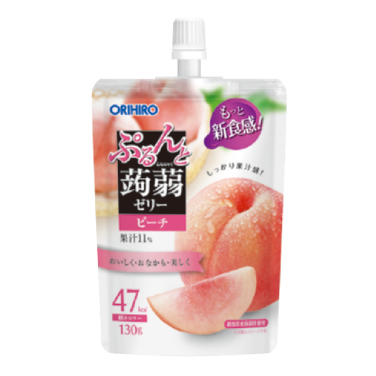 <ลดราคา> Orihiro Konjac Jelly Peach 130g. Ready to drink พร้อมดื่ม โอริฮิโระ เจลลี่ รสพีช
