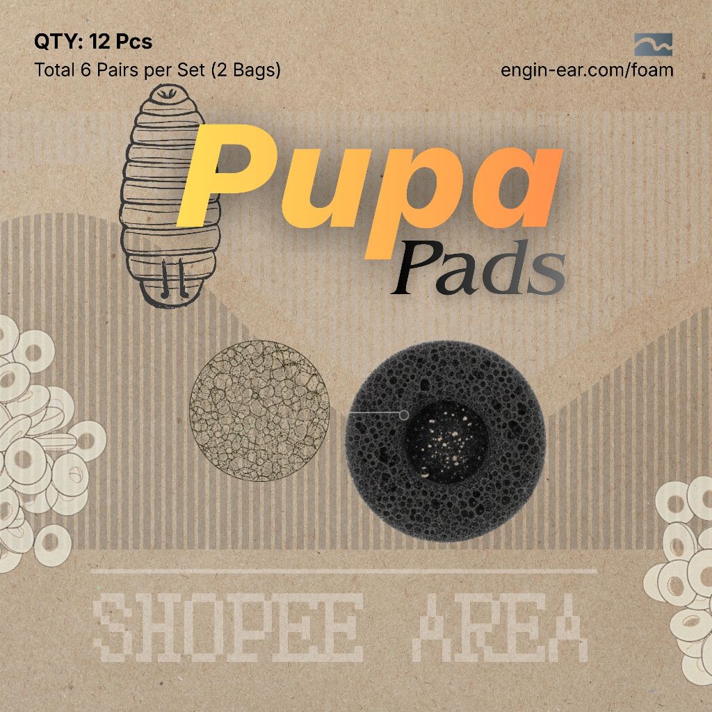 Pupa Pads | ฟองน้ำหูฟังเอียร์บัด 12Pcs/Set