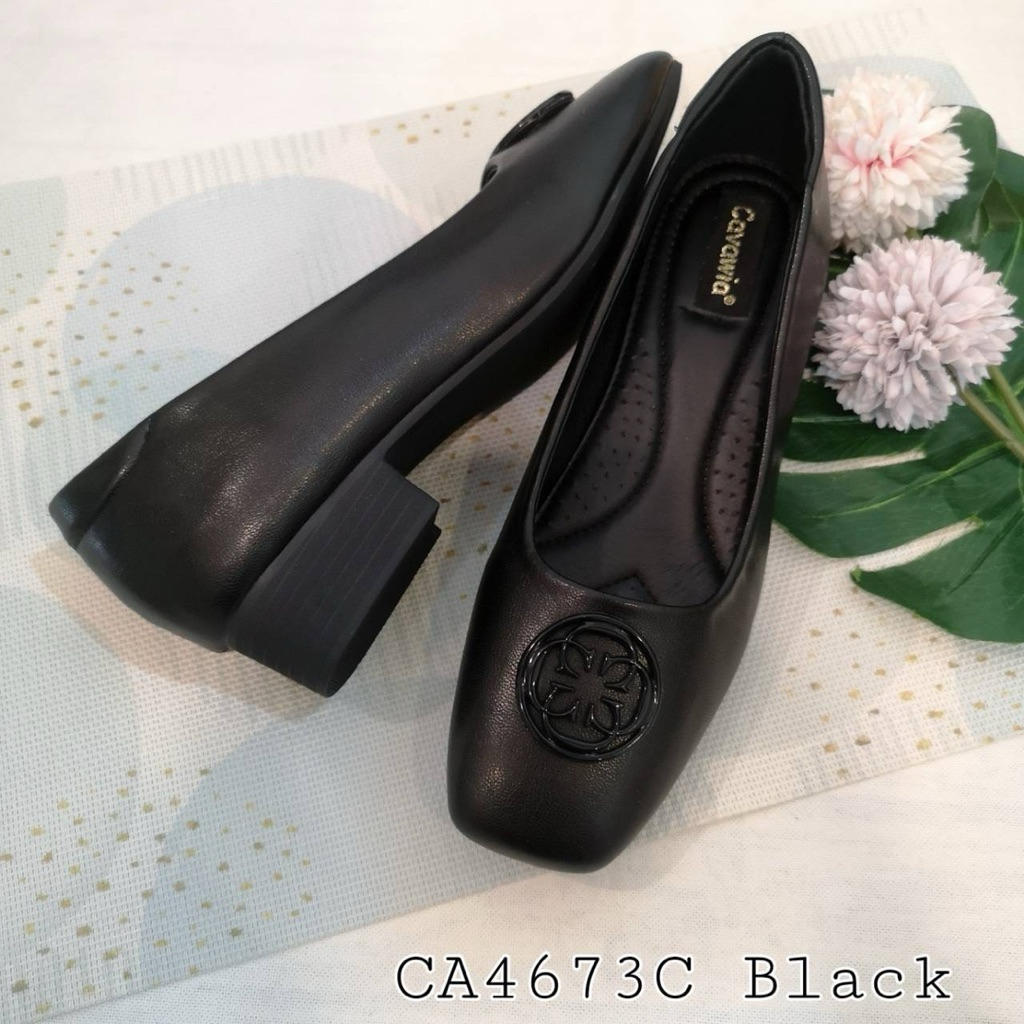 รองเท้าคัทชู ประดับอะไหล่ ส้นสูง 1 นิ้ว 4673 4674 4494