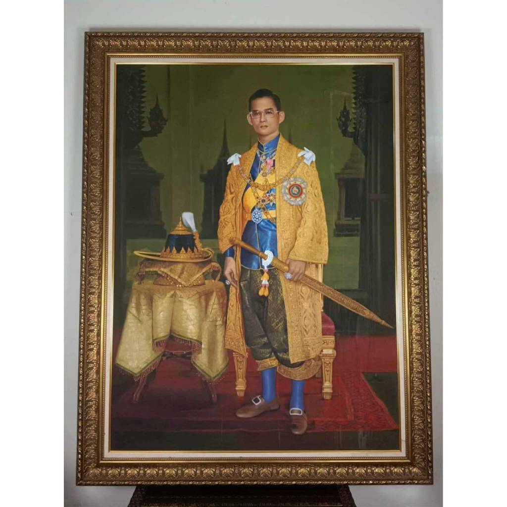 613.ภาพวาดสีน้ำมันพระบรมสาทิสลักษณ์ ในหลวงรัชกาลที่ 9 พระบาทสมเด็จพระบรมชนกาธิเบศร มหาภูมิพลอดุลยเดช